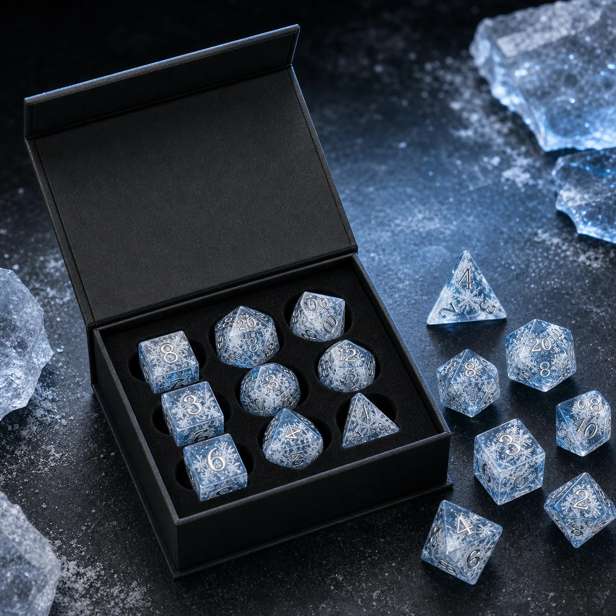 Frost dragon dice gift box for boxed wholesale DND dice assortments