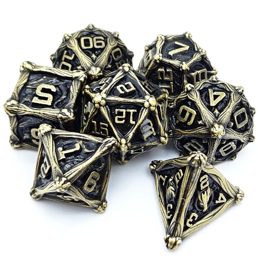 Wholesale Dragon pattern dice SKU GTL-1 metal dice catalog