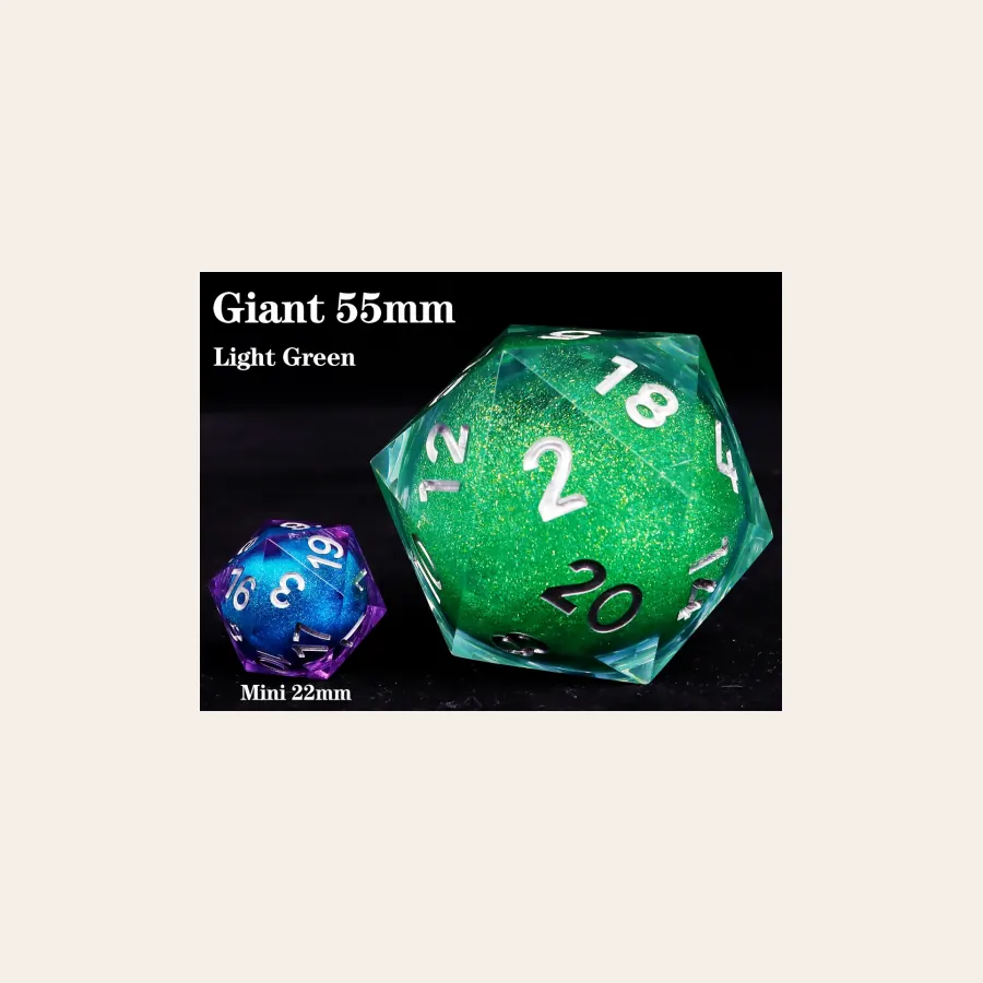 Wholesale 55MM-D20 Dice SKU 55mm-1 resin dice catalog