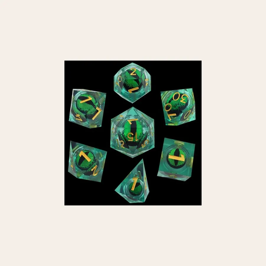 Wholesale Eyeball Resin Dice SKU SZYQ-1 resin dice catalog