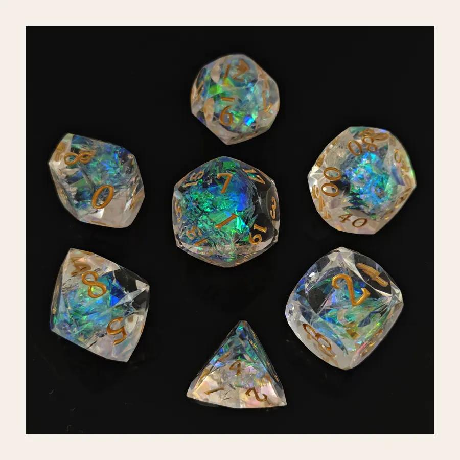 Wholesale Multi-faceted resin dice SKU CDQM-1 resin dice catalog