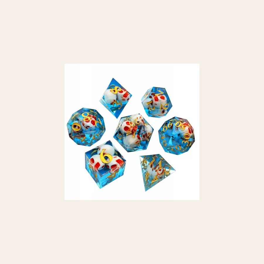 Wholesale Skull Resin Dice SKU SZKLT-2 resin dice catalog