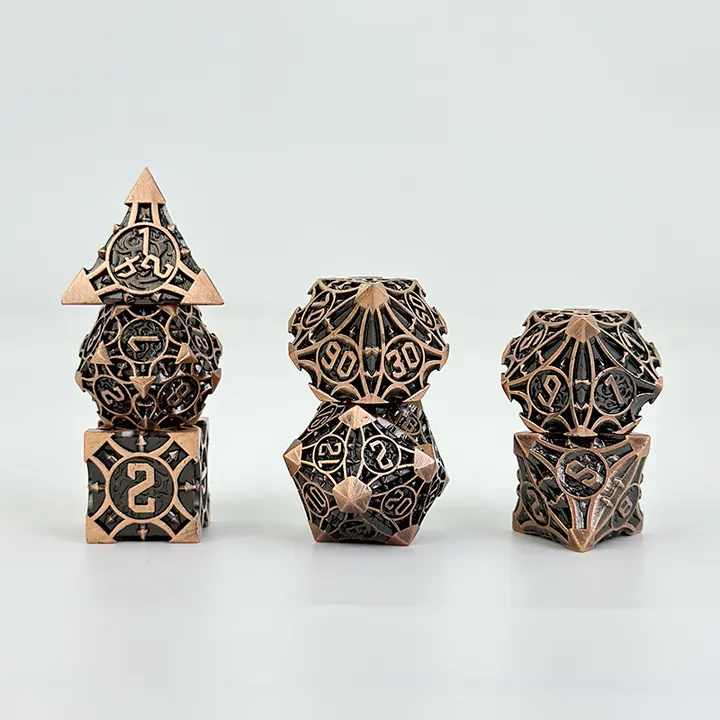 Real ancient copper relic dice set for wholesale dungeon dice programs