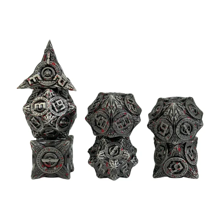 Black stone relic dice set for dungeon relic wholesale RPG dice assortments