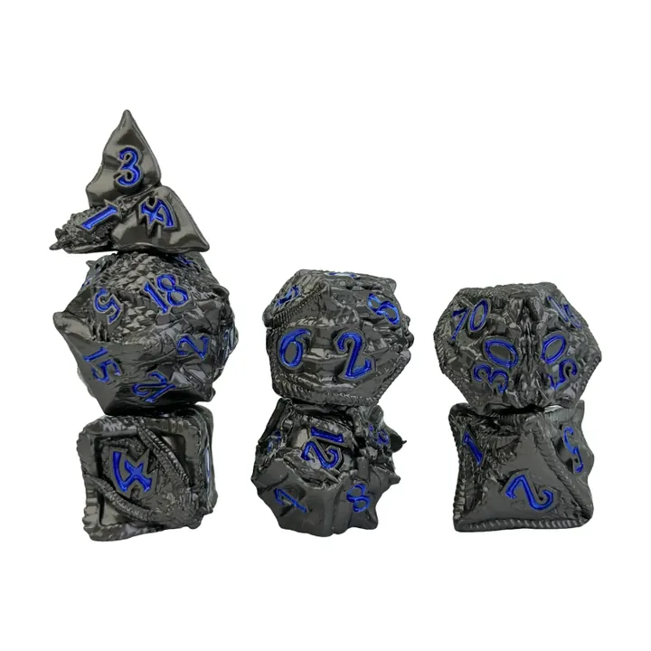 Real blue shadow relic dice set for dungeon relic wholesale