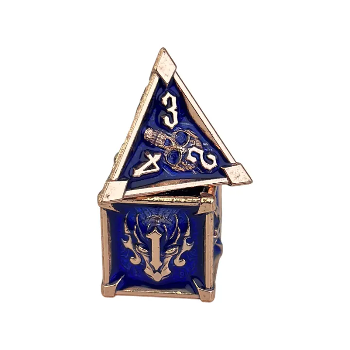 Real blue wizard spell d4 dice sample for class dice collections