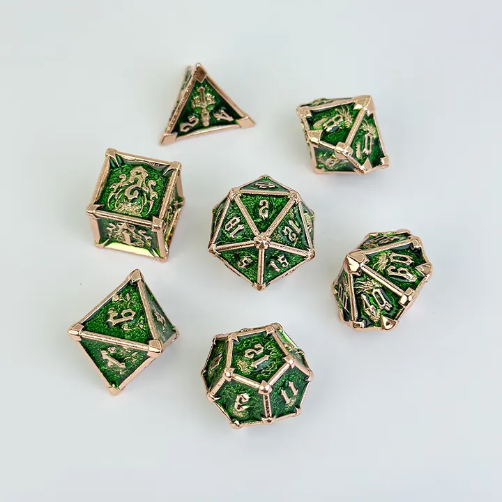 Real green ranger dragon dice set for wholesale RPG theme assortments