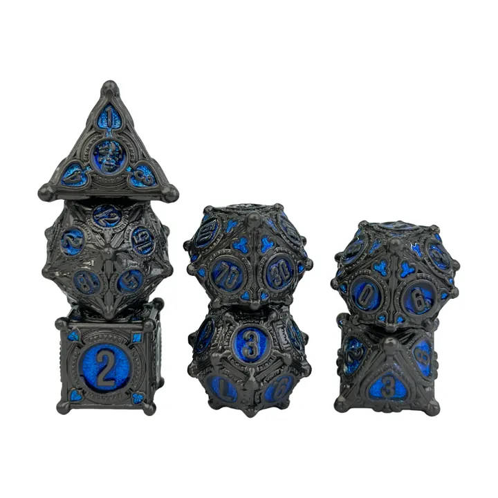 Real storm blue dragon relic dice sample for fantasy RPG retail